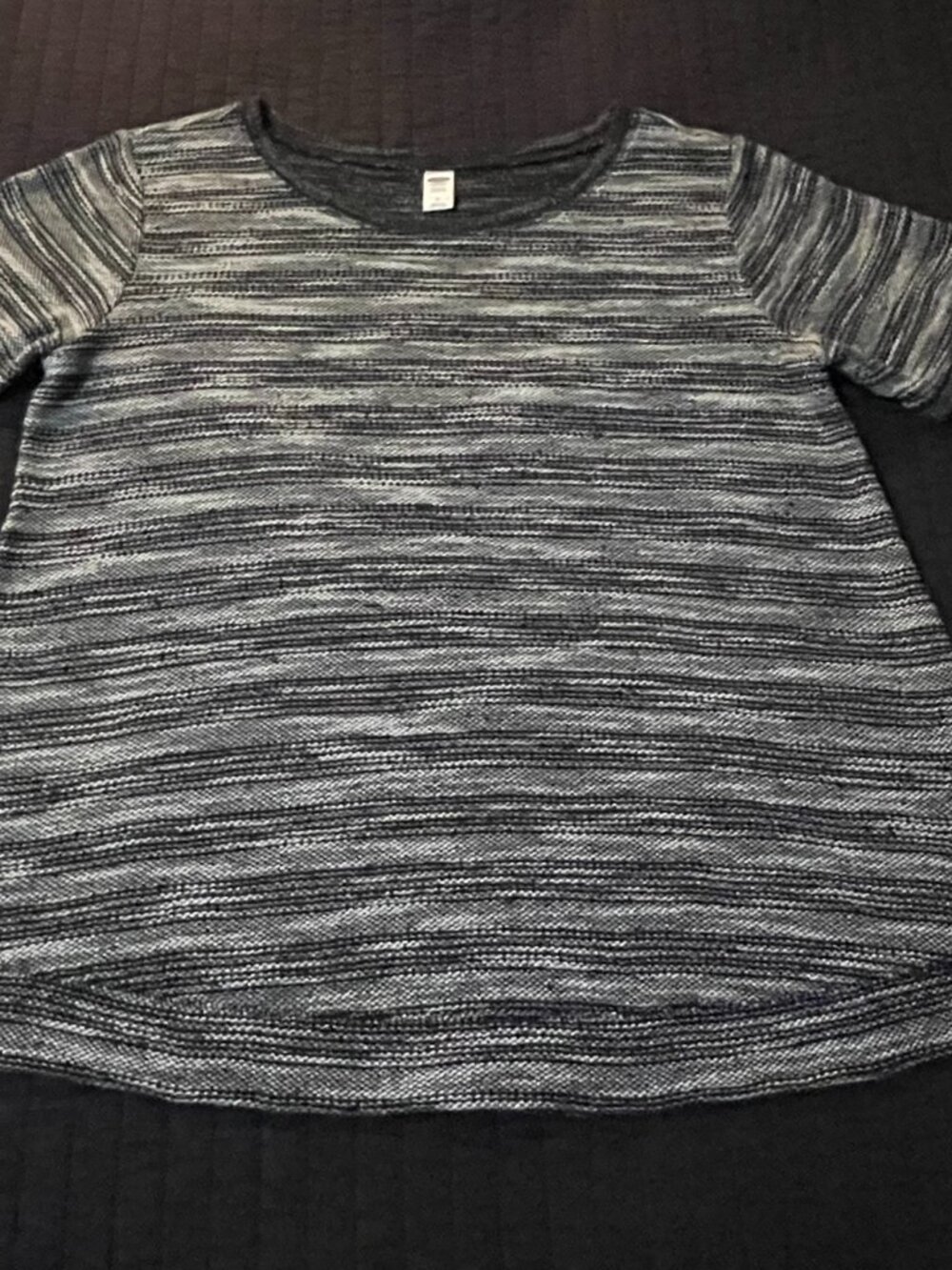 Old Navy Medium Maternity B&W Striped Short Sleeve Cozy Sweater Women's Top - Picture 12 of 12